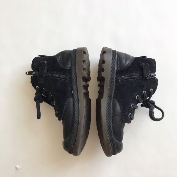 Palladium black suede/leather combat boots EUC size 9.5 toddler - Picture 3 of 10